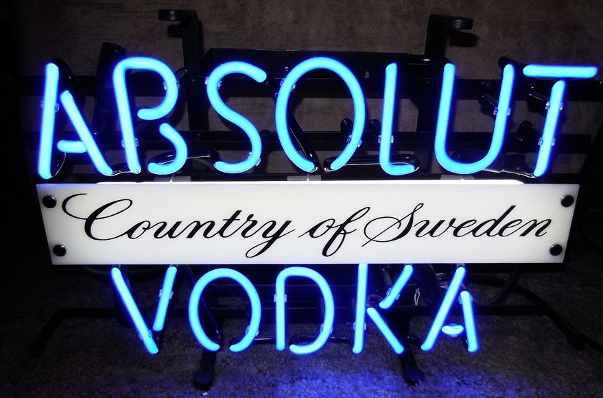 Absolut Vodka Sweden Neon Sign